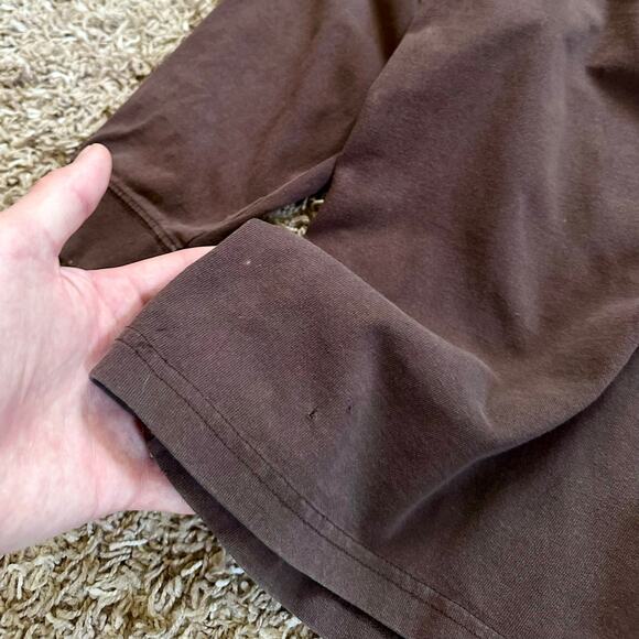 Vintage Brown Carhartt Long Sleeve Big Logo Faded Work Original Fit Men’s XL - Picture 13 of 13